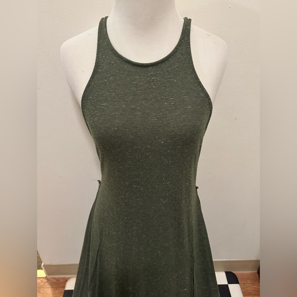 Free People Beach August Nights Hunter Green Boho Maxi Sleeveless Dress Sz M - Picture 5 of 7